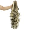 IMISSU Thick Mess Curly Jaw Claw Ponytail Hair Pieces Extensions Pony Tail Clip in Hairpiece 24 Inches (Piano Blonde Mix Brown)