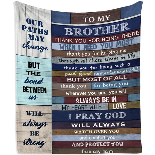 Mubpean Gifts for Brother, Brother Gifts Blanket 60"x50", Brother Gifts from Sister, Big Brother Gift, Brother Birthday Gift, Birthday Gifts for Brother, Brother Gifts Christmas,Best Brother Ever Gift