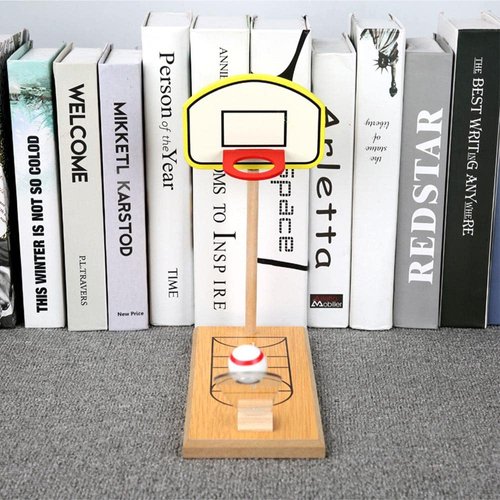 AIXICWXI Wooden Mini Desktop Basketball Game Mini Finger Basketball Shooting Game Compact Mini Tabletop Basketball Toy