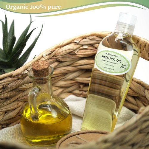 Dr Adorable - 8 oz - Hazelnut Oil - 100% Pure Natural Organic Cold Expeller Pressed