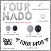 Cheereveal Fournado Birthday Party Decorations, Tornado Birthday Decorations, Tornado Theme 4th Birthday Party Supplies, Four-Nado Banner Cake Topper Balloons for Four Year Old Girls Boys