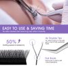 NATUHANA YY Eyelash Extension 0.07mm D Curl 8-14mm Mixed Makeup Tray Lash Supplies Premade Fans Y Shape Volume Lash 12Raws/Case Premium Faux Mink False Lash Extensions (8-14 MIX, purple;0.07 D)