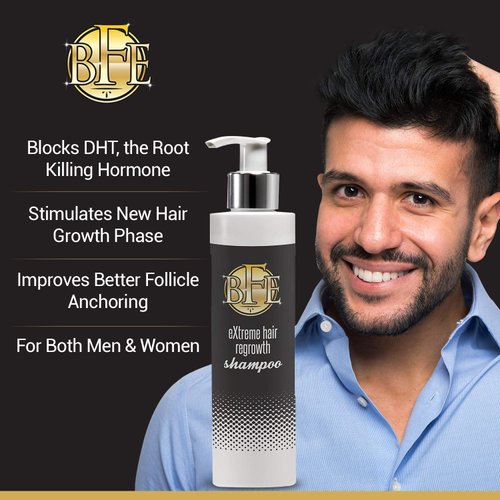 Hair Regrowth Shampoo-Maximum Strength DHT Blocker. Repairs & Stimulates New Follicle Hair Growth. Grow Stronger, Thicker, Fuller, Longer, Healthier Hair. For Men & Women with No Side Effects.