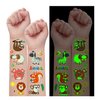 Partywind 105 Styles Glow Jungle Animals Temporary Tattoos for Kids Party Supplies, Zoo Animals Birthday Party Favors for Boys and Girls, Baby Shower Decorations (10 Sheets)