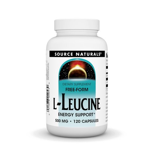 Source Naturals L-Leucine A Free Form Essential Amino Acid Supplement for Energy Support- 120 Capsules