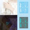 HAIIDOAK Temporary Tattoos (Starlight), 9 Pcs Glow in the Dark Henna Tattoo Kit, Perfect for Choker, Hand and Collar Decoration Rave Festival Accessories (Style B)