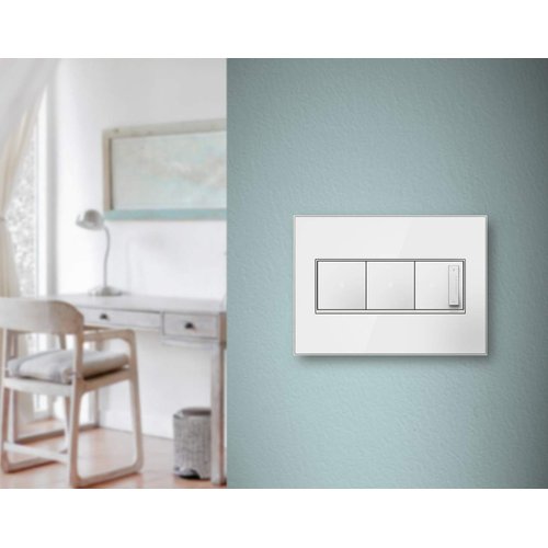 Legrand adorne Mirror White, 3-Gang Wall Plate, AWM3GMW4