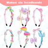 AUAUY Girly Headbands Making Kit for Girls, Fashion DIY Band Hair Accessories for Girls Age 5+, Creative Unicorn Headband Making Kits Toys for Kids Girls Age 5-12 Birthday Gifts & Presents