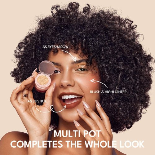 IMAKEUPNOW Cream Blush for Cheeks Eyes Lips, Creamy & Buildable Matte Finish 2 Color Set Face Makeup Stack - #001 + #003