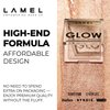 LAMEL Glow Highlighter: Face Make Up & Contour Palette in Deep, Vibrant Colors - Natural Shimmer - Compact Size & Perfect for Travel - Cruelty Free - 3.8gr/0.13 oz 401 (Luna)