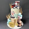 22 PCS Farm Cake Topper Cow Horse Farm Tractor Cake Decorations for Baby Shower Cow Themed Girls Boys Birthday Party Decorations Supplies (Tractor Farm)