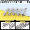 Mardatt 100 Pcs French Barrette Hair Clips Assortment Set 1.57 Inch Silver Metal Blank Alligator Hairpin Rectangle Craft Bow Clips for DIY Hairdressing Accessories (4 cm)