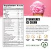 Ambrosia Planta - Premium Organic Plant-Based Protein | Vegan & Keto Friendly | Gourmet Flavors | No Bloating or Stomach Upset | Gluten & Soy Free | No Added Sugar | 25 Servings | Strawberry Ice Cream