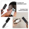 BEATURE 6 Pieces Barber Blade Cleaning Brush, Clipper Cleaning Brush Trimmer Cleaning Brush, Hair Styling Nylon Brush for Men (Black White)