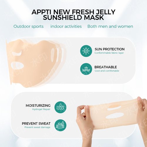 JACHOYI 5-Piece Golf Face Mask,Outdoor UV Protection Mask,Golf Sunscreen Patch,Gel Skin Care Mask,Suitable for Outdoor Sports, Cycling, Mountain Climbing