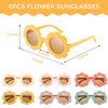 Groovy Retro Flower Sunglasses Headbands Party Favors Daisy Flower Costume Accessories Set 60s 70s Party Gifts for Kids (12 Pcs)