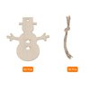 MECCANIXITY 50 Pcs Wooden Christmas Ornaments Paintable Wooden Snowman Crafts for DIY Christmas Craft Party Wedding