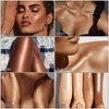 Shimmer Body Oil Waterproof Body Luminizer Bronze, Face Brighten Moisturizing Long Lasting Liquid Illuminator Highlighter, Shimmer Body Glitter Oil Summer Makeup Glow