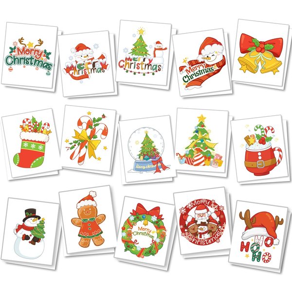 Christmas Temporary Tattoos, 30pcs Tattoo Stickers For Boys And Girls, Christmas Stickers As Gifts