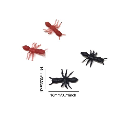 Honbay 240PCS Faux Plastic Ants Realistic Ant Insects Simulated Joke Toy Figure for Halloween Party Favors Decoration (2 Color)