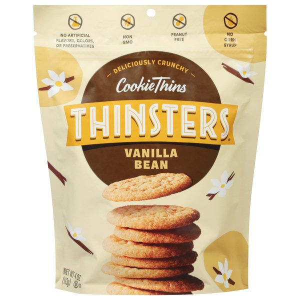 Thinsters Cookies, Vanilla Bean Cookie Thins, 4 oz Pack