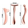 KOIBITO 3 PCAK Cooling Metal Facial Massage Stick, Eye Cream Applicator Wand, Gua Sha Scraping Tool Set, Reduce Puffiness Skin Firming and Lifting (Rose Gold)