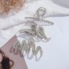 3 Pack Hair Claw Clips for Thick Long Hair, Silver Metal Wave Cross with Peal Big Jaw Clamps Hair Accessories for Women, Fashion Elegant Aesthetics Variety Hairgrip Styling Tools…