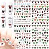 Christmas Nail Art Stickers Self Adhesive Christmas Nail Decals Winter Xmas Tree Snowflake Christmas Nail Design Stickers for Women Christmas Nail Decoration Charms 4 Sheets Winter Xmas Nail Stickers