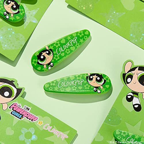 Colourpop Powerpuff Girls &quot;Buttercup&quot; Hair Clips - Green Set of 2