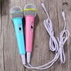 Pilarmuture Microphone for Kids, Kids Microphone for Singing Portable Dynamic Microphone with 3.5mm Jack Connector Handheld Karaoke Wired Microphone for Girls Boy Toy Gifts(Pink)