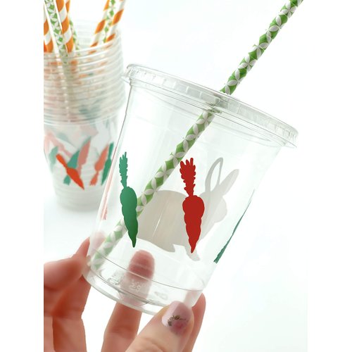 Bunny Rabbit Cups - 12 Set Garden Spring Baby Shower Birthday Party Supplies