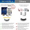Magnetic Eyelashes with Eyeliner Kit - DUOERLA Magnetic Lashes with Eyeliner Natural Looking - 3 Tubes Magnetic Eyeliner and Lashes Kit, 7 Pairs 3D Reusable 5 Magnet False Eyelashes Easy to Apply.