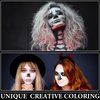 LZYLLS Halloween Face Paint Makeup Kit,Black White Face Body Paint,Special Effects Parties White Joker Cosplay Zombie Clown Costume Halloween SFX Makeup Face Painting Kit with Sponge