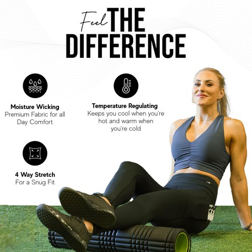 CompressionZ High Waisted Compression Leggings for Women Tummy Control - Plus