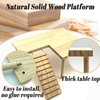 Wooden Hamster Platform with Legs, Small Syrian Hamsters Climbing Platforms with Ramp Kit Wood Ladder Bridge Rat Playing Toy Standing Table Gerbil Cage Accessories