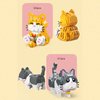 Pet Cute Gray Cat Building Sets, Micro Building Blocks Cats, Cute Animal Series Micro Mini Building Blocks Kit, Cat Mini Building Blocks for Boys & Girls (Cat - 673Pcs)