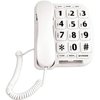 JeKaVis JF11W Big Button Phone for Elderly Amplified Corded Phones for Hearing Impaired Aid Senior Phone with Loud Handsfree Speakerphone Home Phone Landline