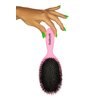Dry & Wet Brush, Detangler, Dual-Length Flexible Synthetic Bristle Brush, Prevents Hair Breakage, For All Hair Types, For Women, Men and Kids - Pink