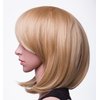 SWACC 11” Women Short Straight Synthetic Bob Wig Candy color Cosplay Wig Anime Costume hairpiece for Party with Wig Cap (Beige Blonde-08)