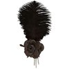 Amscan Roaring 20S Costume Party Jazzy Flapper Flower Hair Clip, Black, One Size