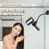 LUEXBOX Adjustable Hair Dryer Holder Stand, 360 Degree Rotation Blow Dryer Bracket with Positionable Arm and Suction Cup, Hands Free Hair Dryer Holder for Mirror and Ceramic Tile (Black 1Pack)