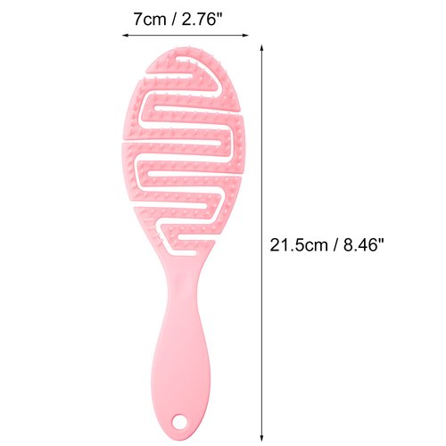 VOCOSTE Grid Hair Brush, Shower Detangler Need to Vent Detangling Brush, Rubber Pink