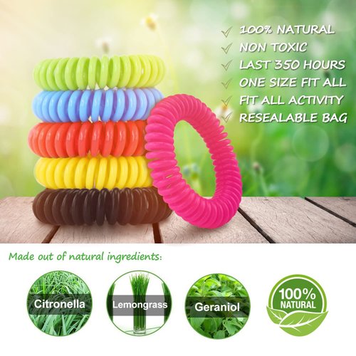 Mosquito Repellent Bracelets 30 Pack, Individually Wrapped Mosquito Repellent Bands, Waterproof Mosquito Repellent Wristbands with 36 Pcs Mosquito Repellent Stickers for Kids Adults Indoor Outdoor