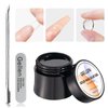 Gellen Solid Nail Glue Gel for Press On Nails Soft Gel Nail Tips 15g Gel Nail Glue for Acrylic Nails Fake Nails UV Light Nail Gel Glue for Nail Art Rhinestone Home DIY Glue Gel