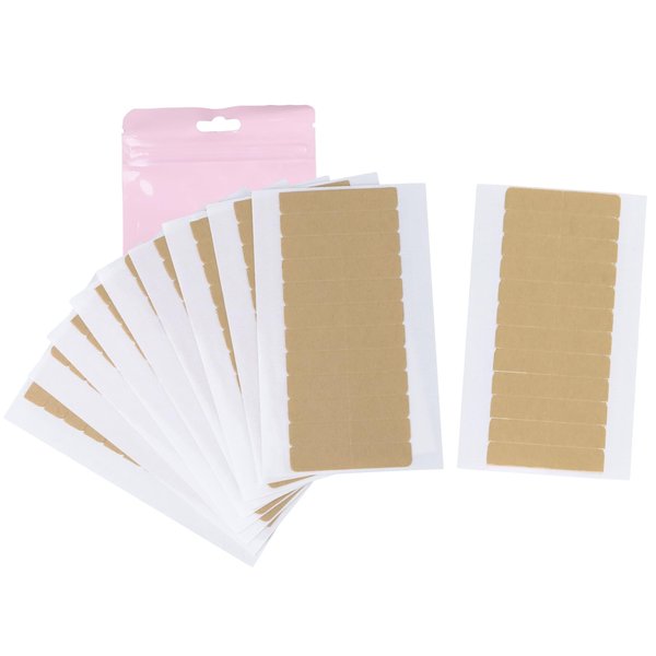 MAXITA 120 Pieces Hair Extension Tape Adhesive No-Residue Replacement Tape for Hair Extensions Double Sided Extension Tape Tabs Human Hair Tape 1.6 * 0.3 inch per Piece