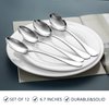 SANTUO Stainless Steel Teaspoon Set,12 Piece 6.7" Spoons Silverware,Dessert Spoons,Mirror Finish & Dishwasher Safe