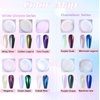 Laza White Chrome Nail Powder Glazed Donut Nails Metallic Effect Pigment Shimmer Pearlescent Mica Powder Iridescent Aurora Nail Glitter Fairy Dust Gel Nail Art Supplies Nail Techs – Pearl Chrome