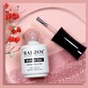 RARJSM Nude Rubber Base Gel Nail Polish Rainbow Glitter Sheer Light Pink Rubber Base Gel for Nails Iridescent Brush on Quick Extend Builder Hard Gel Soak Off Curing Requires 15ml French Manicure