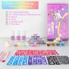 Temporary Glitter Tattoos Kit for Kids,32 Glitter Colors,165 Stencils,3 Glue,5 Brushes,1 Powder Puff,Adults & Kids Arts Glitter Make Up Kit,Holiday Gifts for Girls & Boys.