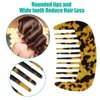 VOCOSTE Hair Comb Wide Tooth, Anti-Static Pocket Size Comb for Thick, Curly Hair, Hair Care, Detangling Comb, for Wet and Dry, Brown